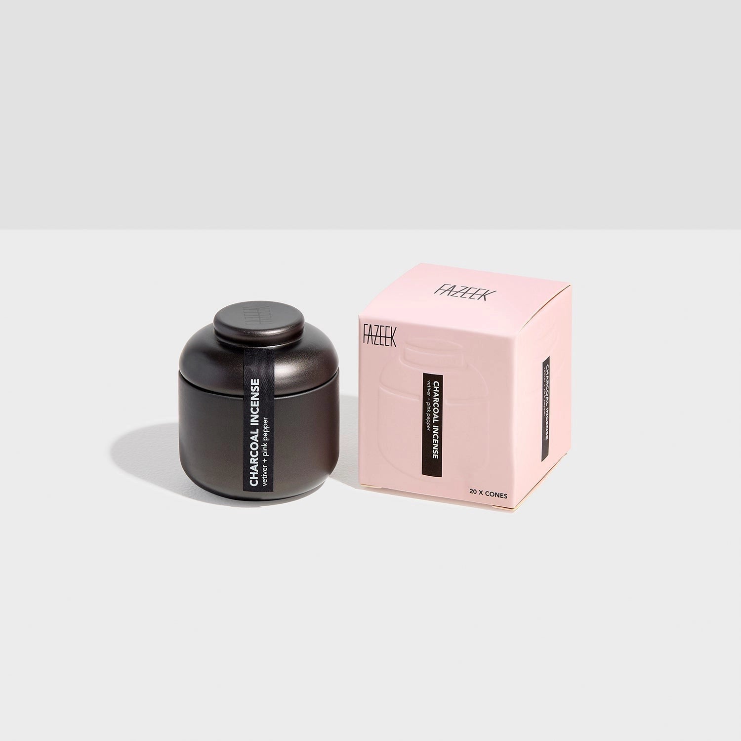 VETIVER AND PINK PEPPER INCENSE CONES BY FAZEEK