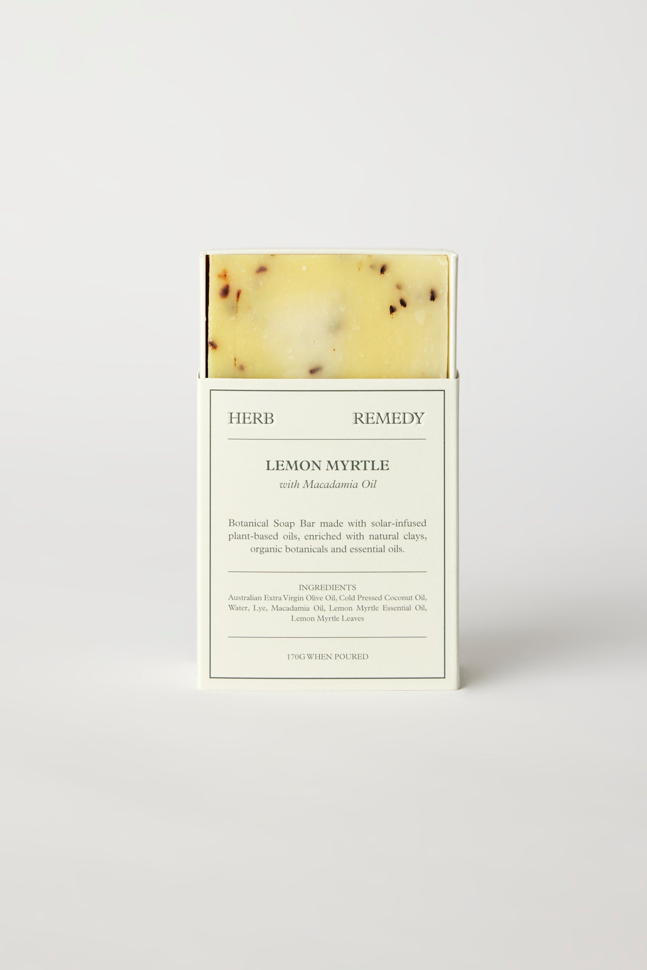 LEMON MYRTLE WITH MACADAMIA OIL SOAP BAR BY HERB REMEDY