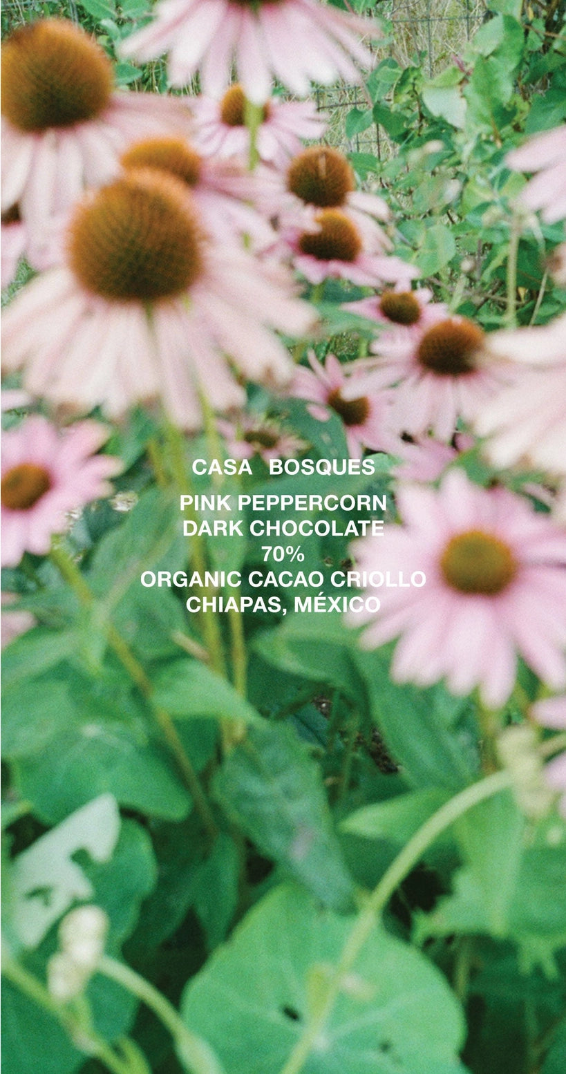 PINK PEPPERCORN 70% DARK CHOCOLATE BY CASA BOSQUES