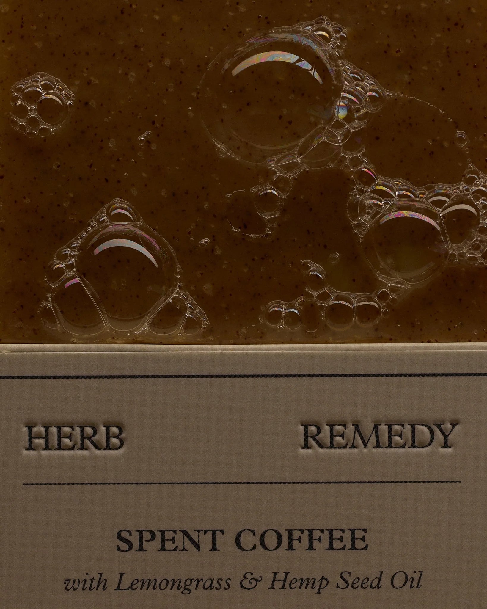 SPENT COFFEE WITH LEMONGRASS SOAP BAR BY HERB REMEDY