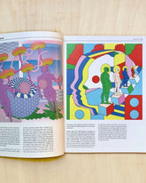 An inside spread of Double Blind magazine issue 5 featuring a story with psychedelic illustrations. 