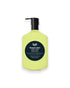 A 500ml pump bottle of Leif Desert Lime Body Lotion, featuring a bright yellow bottle, a black pump dispenser, and a black circular label with white text, set against a plain white background.