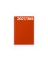 A rectangular A6 red planner cover with the white text &