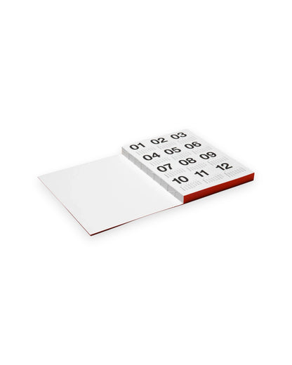 An open 2027 Marjolein Daahs planner is photographed on a white background. 