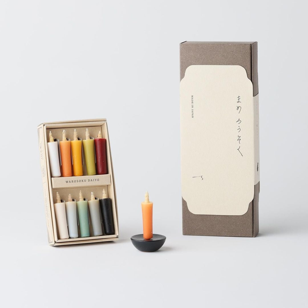 MINI RICE WAX CANDLE SET BY DAIYO