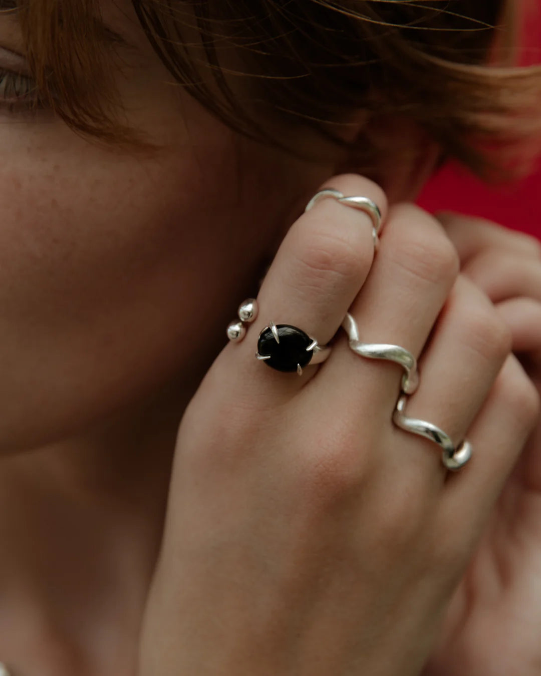 ACCORD ONYX GEMSTONE RING BY F+H STUDIOS