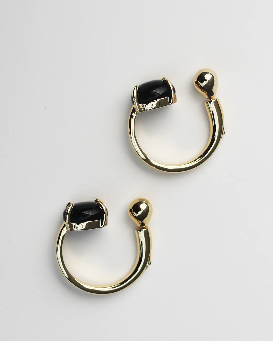 ACCORD PUNK ONYX EARRINGS BY F+H STUDIOS
