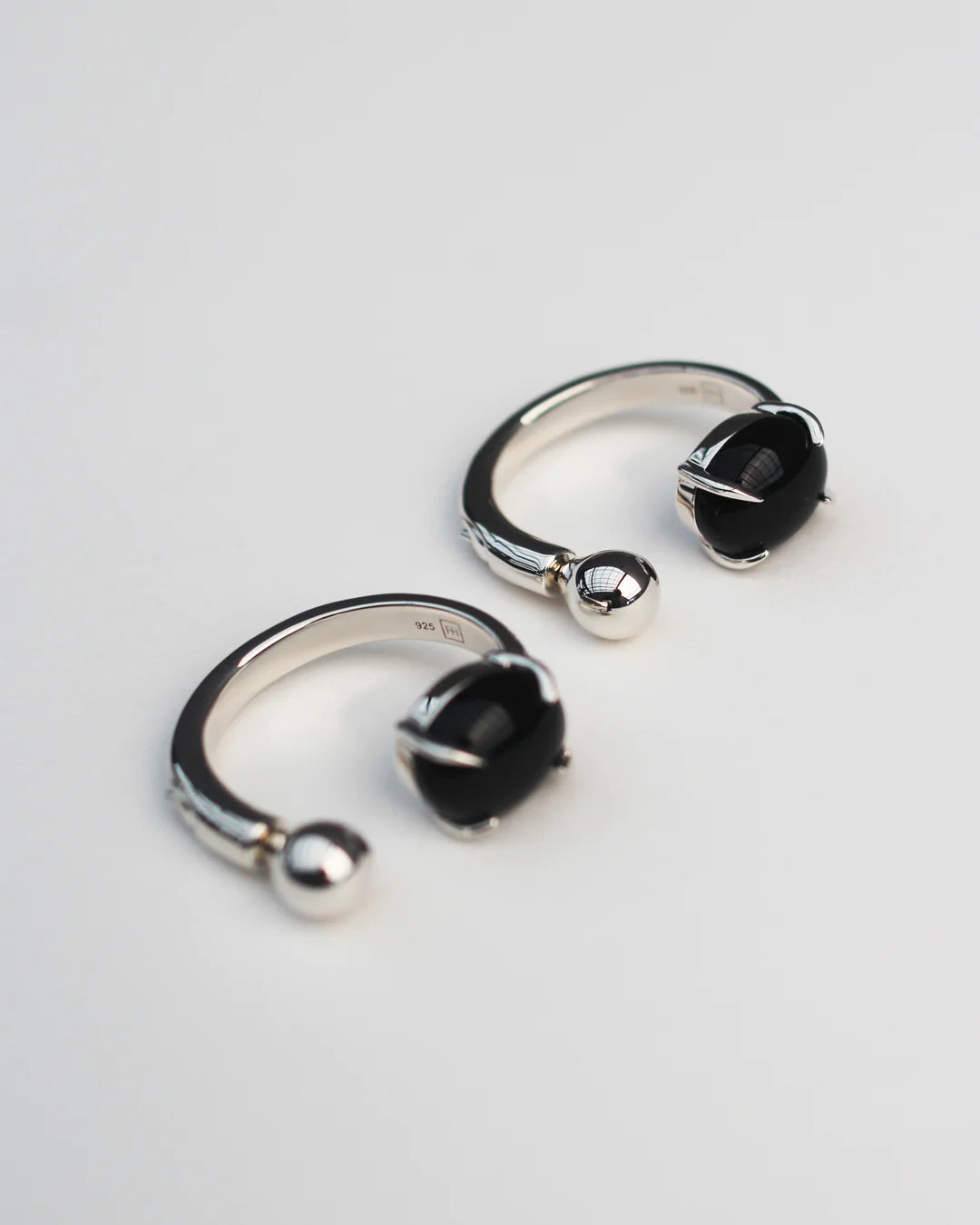 ACCORD PUNK ONYX EARRINGS BY F+H STUDIOS