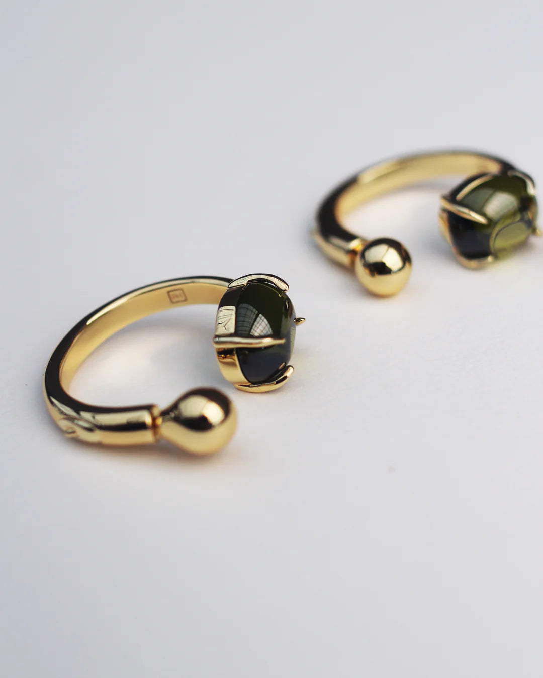 ACCORD PUNK PERIDOT EARRING BY F+H STUDIOS