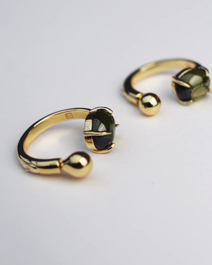 ACCORD PUNK PERIDOT EARRING BY F+H STUDIOS