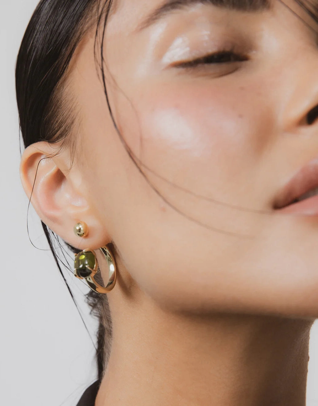 ACCORD PUNK PERIDOT EARRING BY F+H STUDIOS