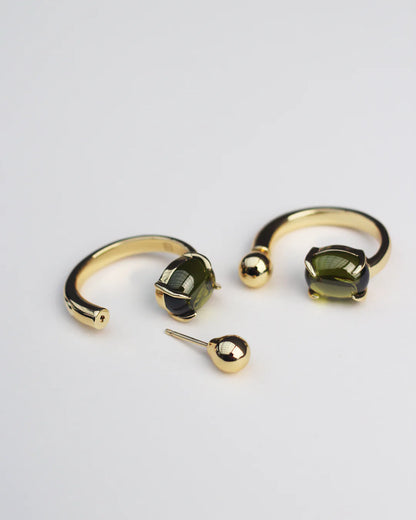 ACCORD PUNK PERIDOT EARRING BY F+H STUDIOS