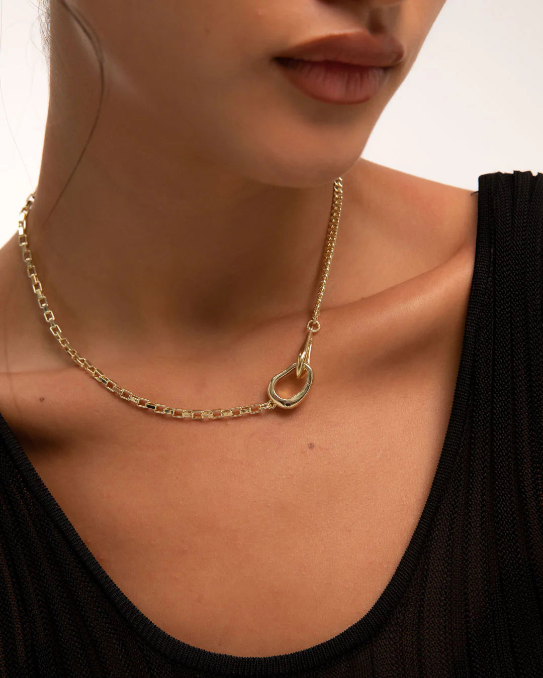BEATBOX MIXED CHAIN NECKLACE BY F+H STUDIOS