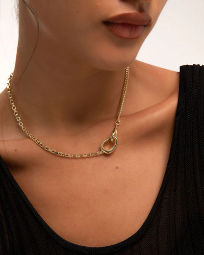 BEATBOX MIXED CHAIN NECKLACE BY F+H STUDIOS