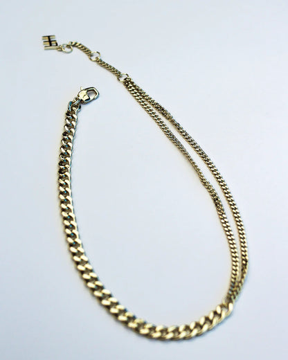 AMPLIFY DOUBLE CURB CHAIN CHOKER BY F+H STUDIOS