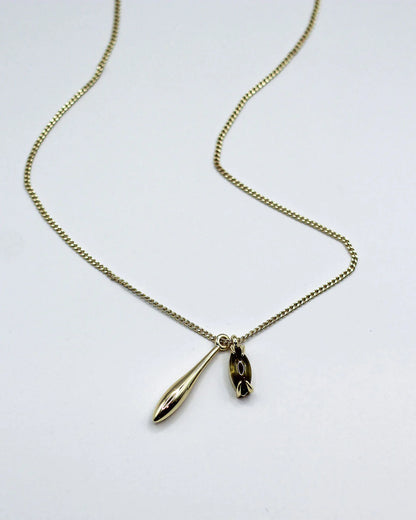 DUET DROPLET CHARM NECKLACE BY F+H STUDIOS
