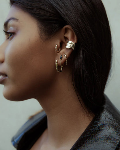 MARQUISE ONYX CHAIN STUDS BY F+H STUDIOS