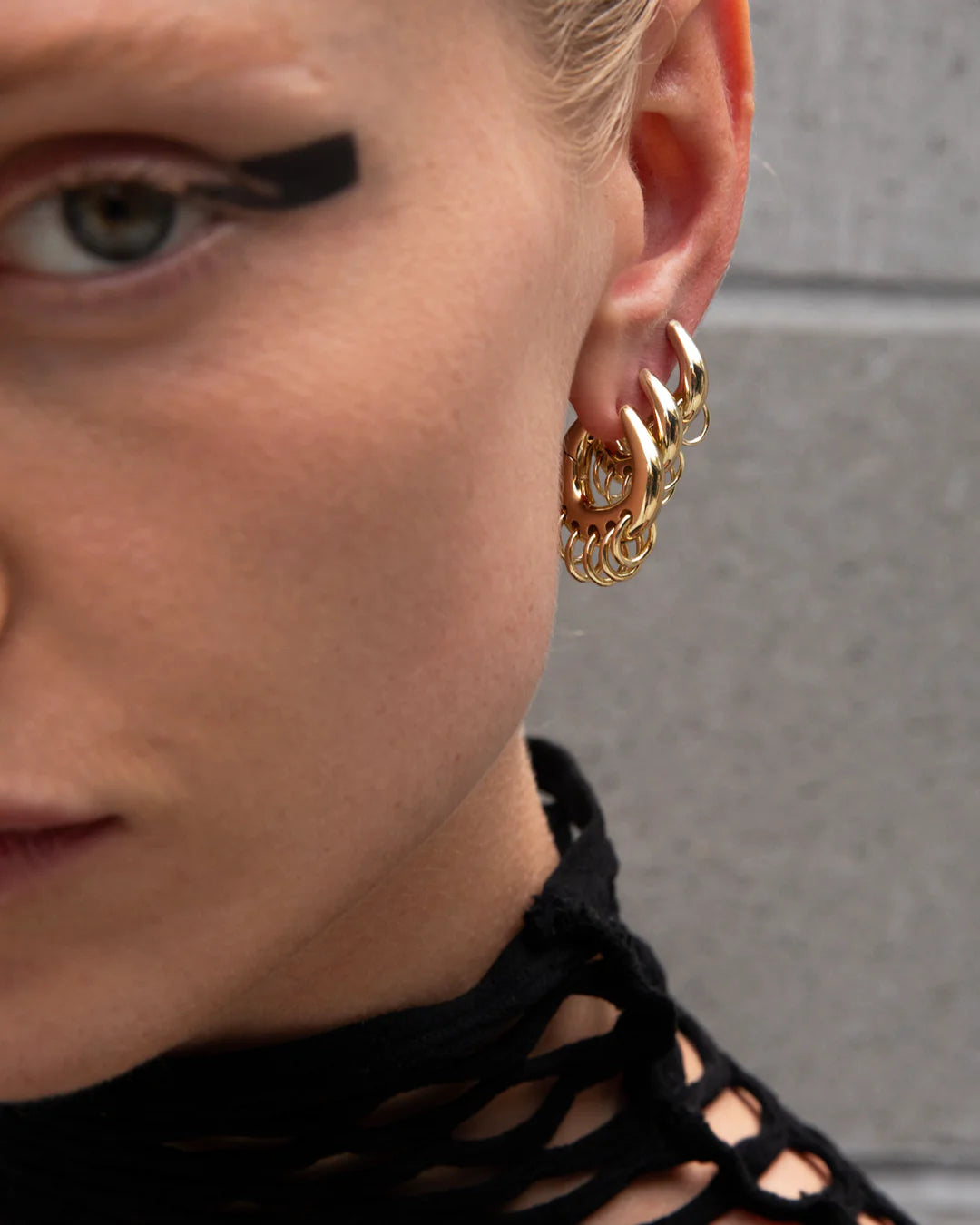 PIERCED HOOP EARRINGS BY F+H STUDIOS
