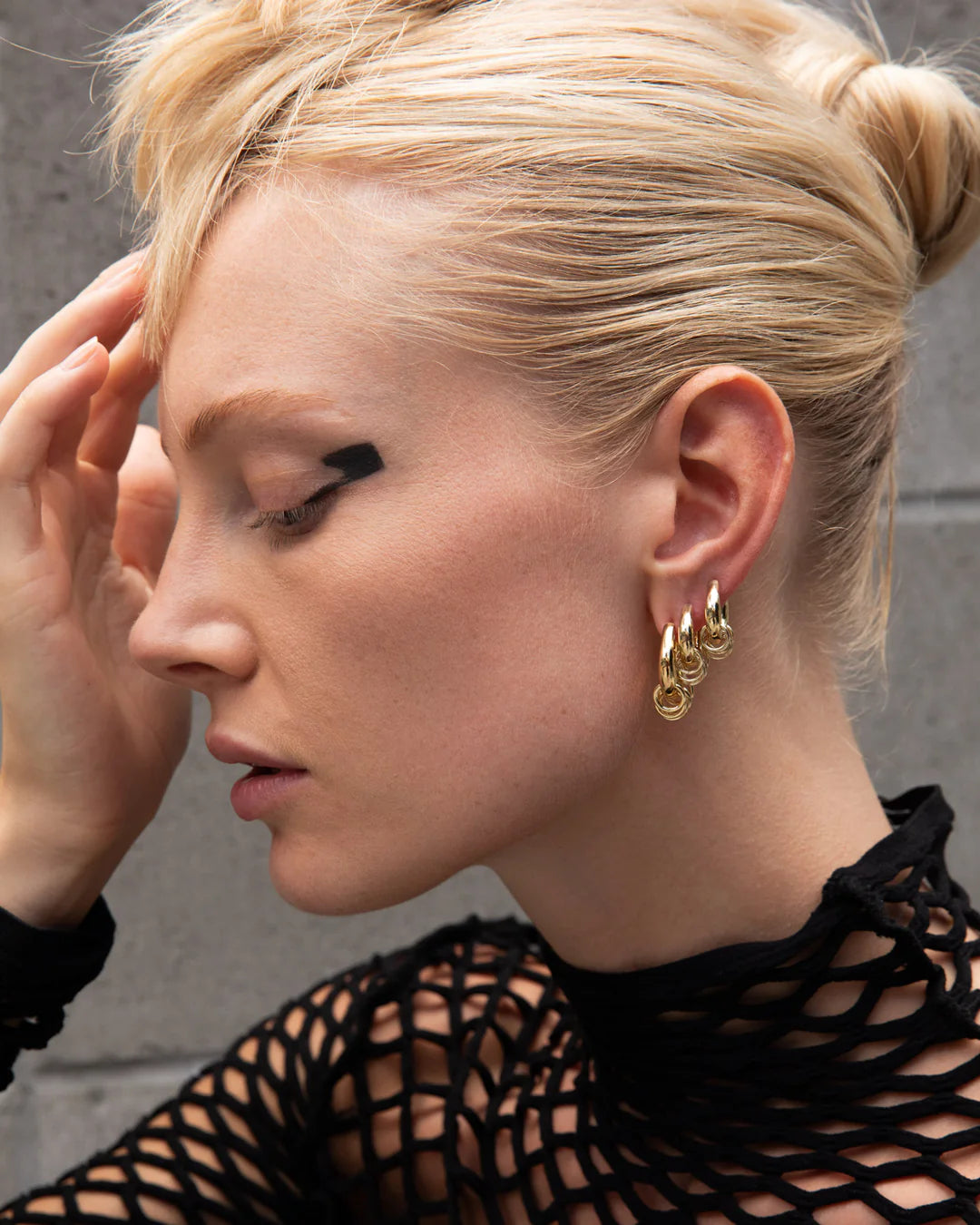 PIERCED HOOP EARRINGS BY F+H STUDIOS