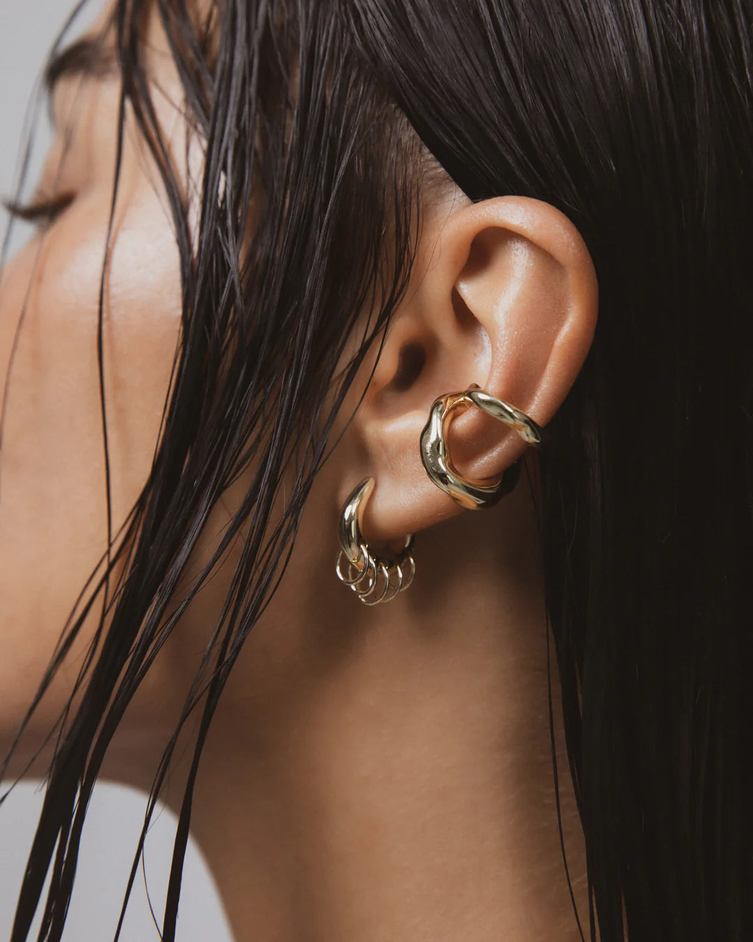 PIERCED HOOP EARRINGS BY F+H STUDIOS