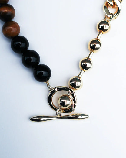 PRIMAL STATEMENT GOLD NECKLACE BY F+H STUDIOS