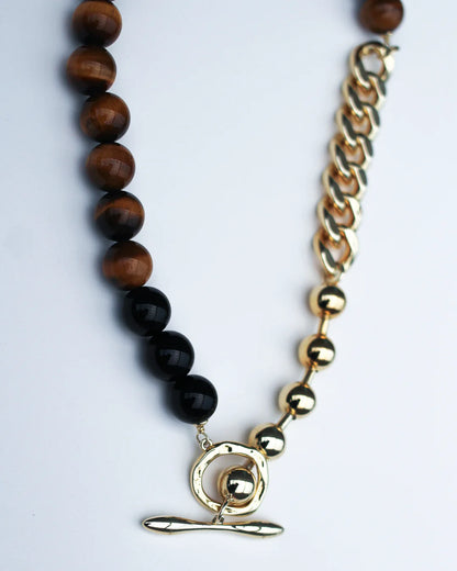 PRIMAL STATEMENT GOLD NECKLACE BY F+H STUDIOS