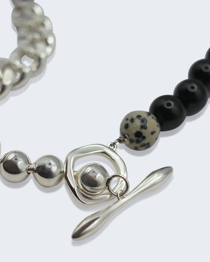 PRIMAL STATEMENT SILVER NECKLACE BY F+H STUDIOS