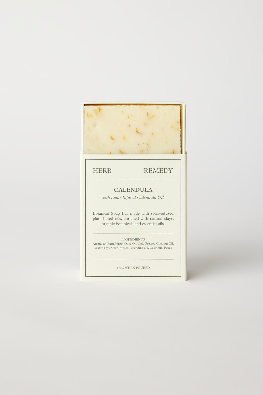 SOLAR INFUSED CALENDULA SOAP BAR BY HERB REMEDY