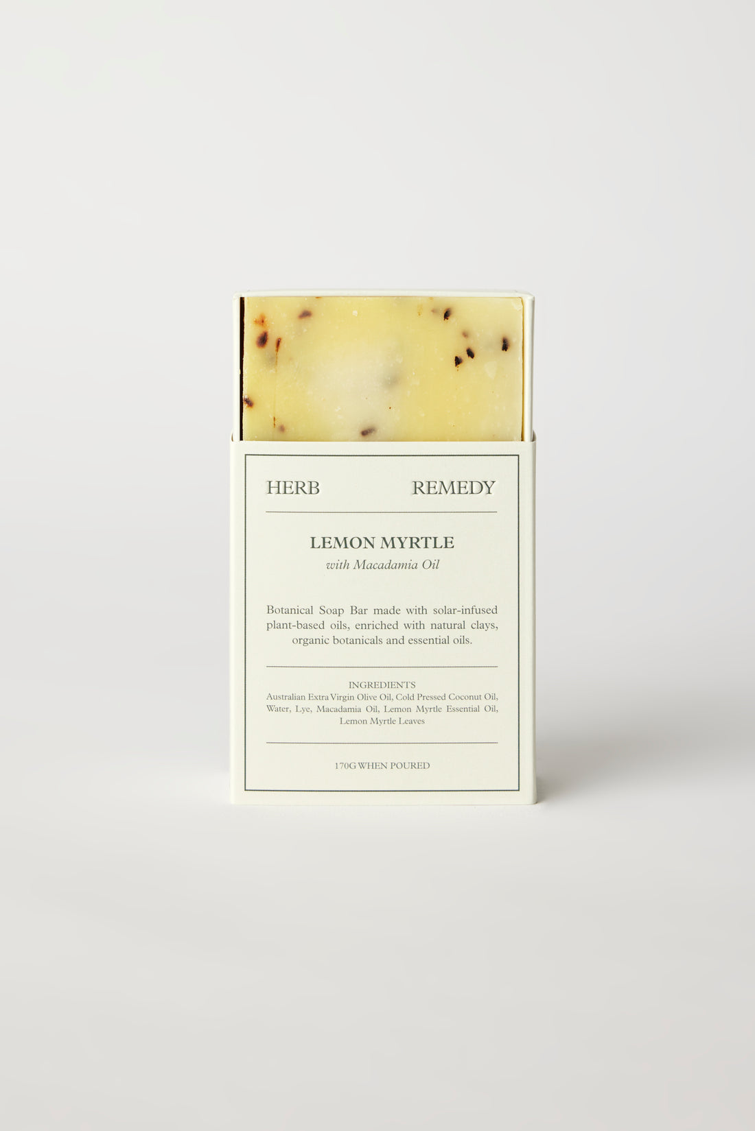 LEMON MYRTLE WITH MACADAMIA OIL SOAP BAR BY HERB REMEDY