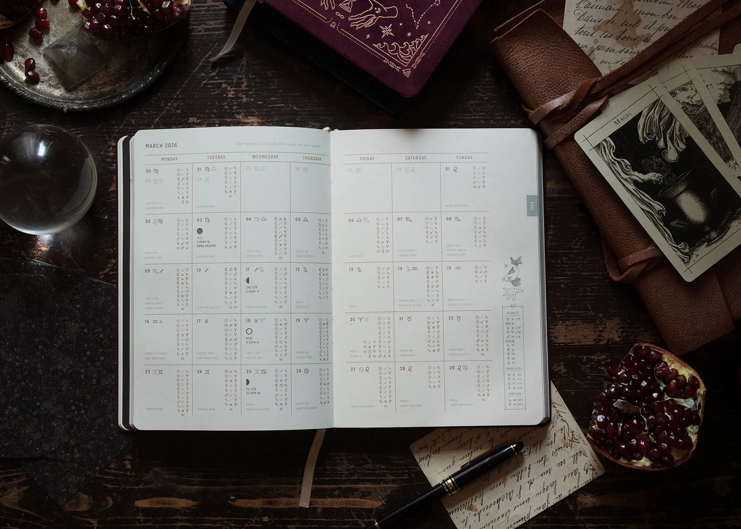 2026 ASTROLOGICAL ALMANAC + PLANNER BY MAGIC OF I ~ DEEP MOSS