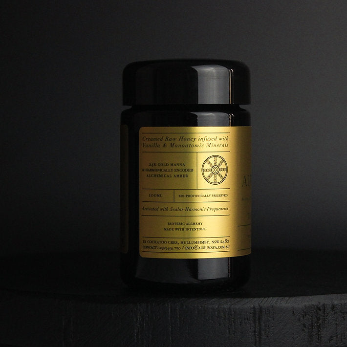 NORDIC AMBER + 24K GOLD CREAMED HONEY BY AURUMAYA